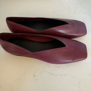 Vince Carmen Leather Flats – Ox Blood / Burgundy – Size 6